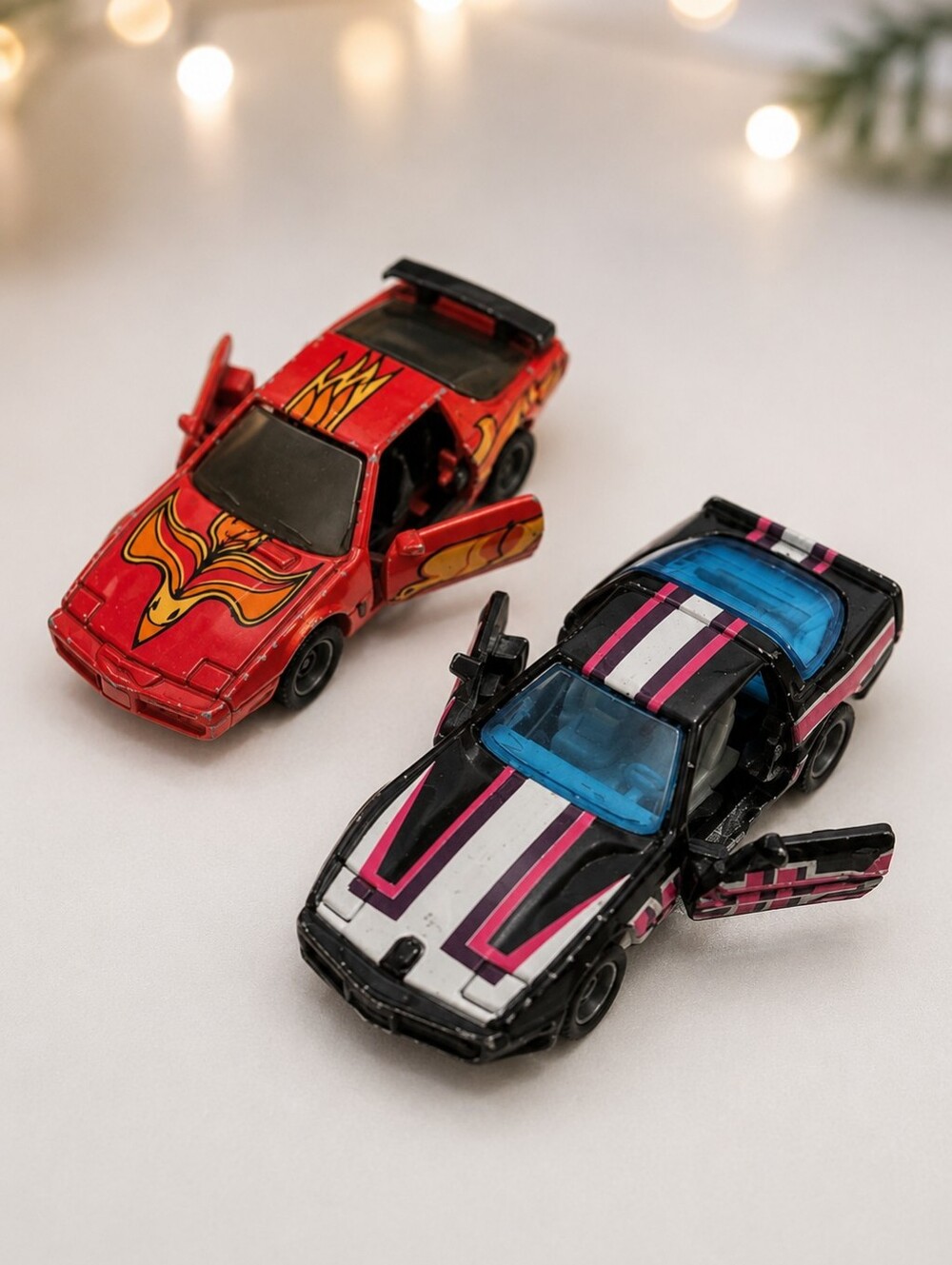 Vintage Kidco Lock-Ups Die Cast Cars 1982 LJN Macau Firebird & Turbo Race Car Lo